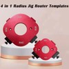 2 Set Radius Jig Router Templates,4 in 1 Aluminum Alloy