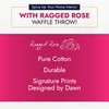 Ragged Rose 140 cm x 180 cm Waffle Throw -