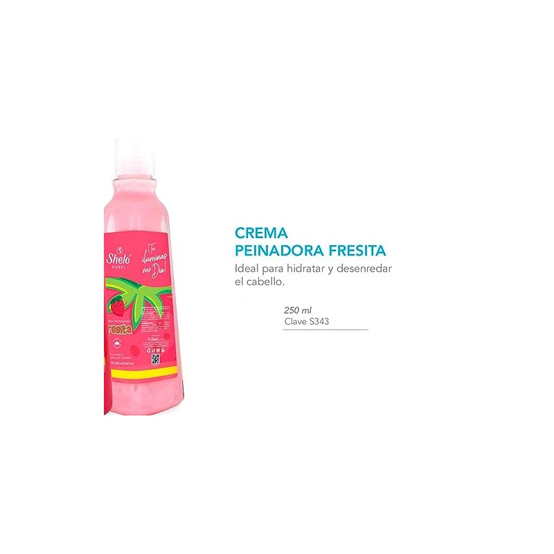 Crema Peinadora De Fresa Con Sábila Y Mantequilla de Castañas
