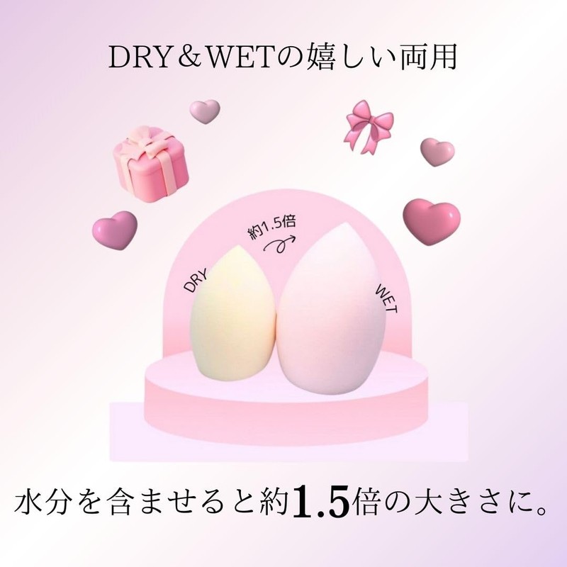 3D Makeup Puff Set of 4 DRY & WET