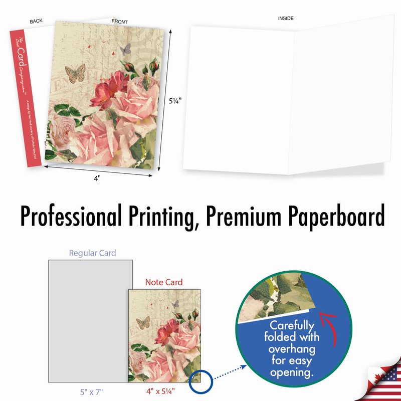 The Best Card Company - 10 Boxed Note Cards with