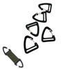20Pcs Black Plastic Triangle 1 Inch Carabiners, Snap Hook Fasteners