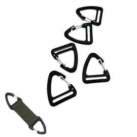 20Pcs Black Plastic Triangle 1 Inch Carabiners, Snap Hook Fasteners for Keychain Snap Hooks Outdoor Backpack Lanyards, Handbags, Backpacks, Luggage