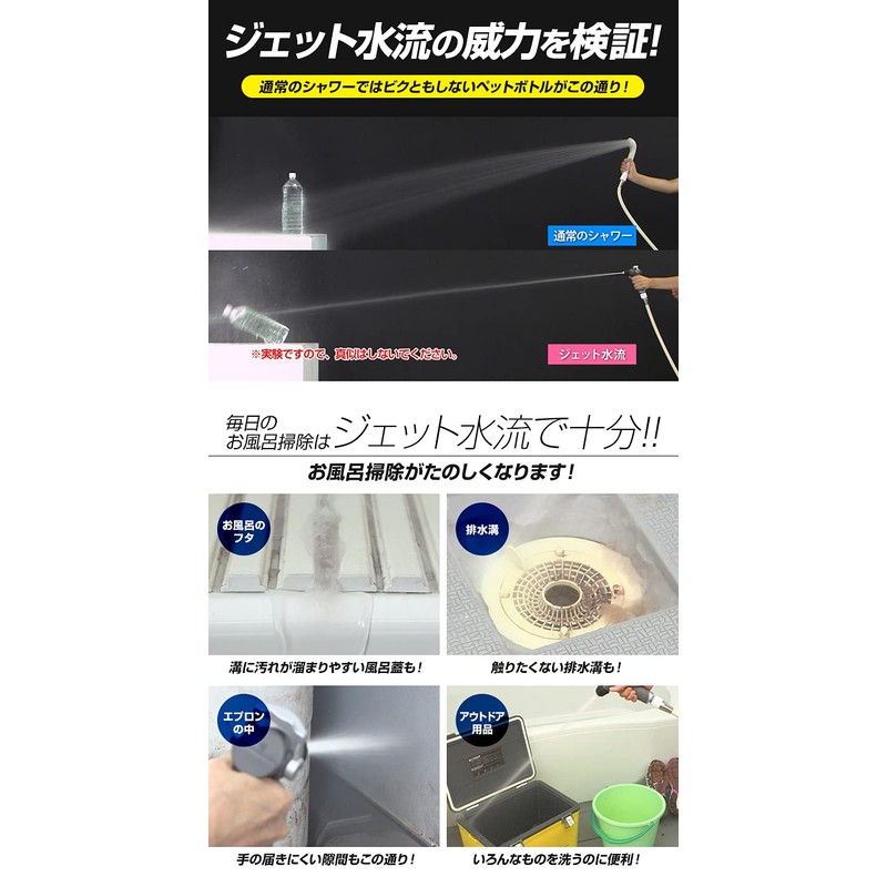 Aimedia Easy Bath Cleaning with Jet Water Flow, Bathroom Cleaning,