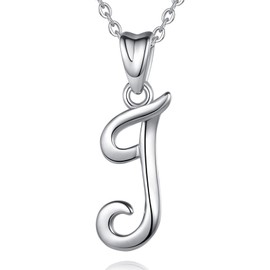 EUDORA Women's Necklace Letter Chain with Name, 925 Sterling Silver, Blue Cubic Zirconia, Alphabet Initial Pendant Necklaces for Women with Butterfly, Gifts for Women, Ladies, Girls, 45 cm