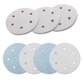 Diameter 5.9 inches (150 mm) Diameter White Sandpaper Round Sandpaper 6 Perforated [20 Sheets] Grit #80#120#180#240#320#600#800 6"/150mm Round Magic Sandpaper Disc (#240-20PCS)