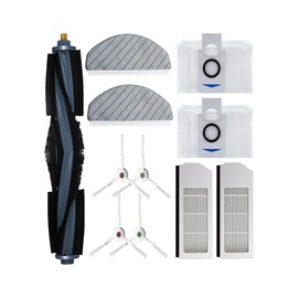Replacement Parts for Ecovacs DEEBOT T10 Plus Robot Vacuum 1 Main Brush 4 Side Brush 2 Filter 2 Mop Cloth 2 Dust Bag Accessories