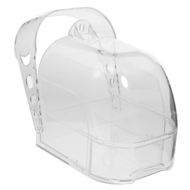 Kisangel Clear Bird Bath for Cage Parakeet Bird Cage Accessories Hanging Bird Bath Box Parrot Bird Bathing Tub with Clear View for Small Birds Cockatiel Conure