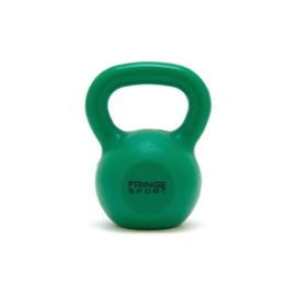 FringeSport Mini Plastic Kettlebells (Assorted Colors) - Small Athlete Gift, Paper Weights, Novelty (Green)
