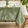 Horaldaily Spring Tablecloth 60×120 Inch Rectangular, Green Plants Wild Fern