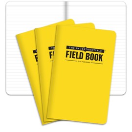 Elan Publishing Company Indestructible Field Notebook/Journal - 5"x8" - Yellow Cover - Lined Memo Book - Pack of 3