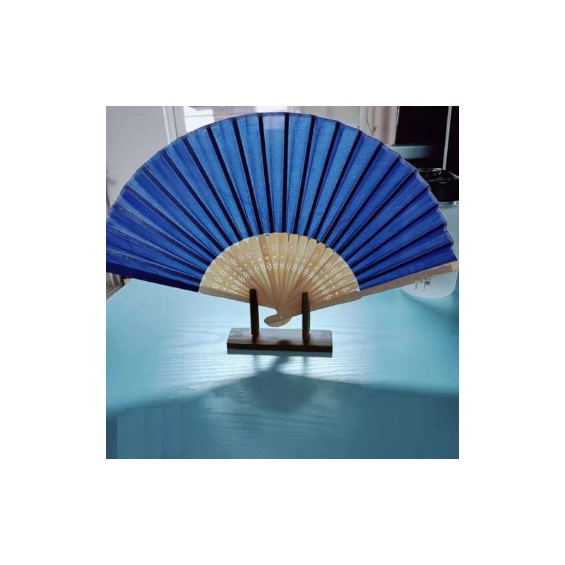 luzen 1Pc Bamboo Decorative Folding Fan Display Stand Holder Hand