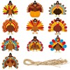 20Pack Thanksgiving Turkey Hanging Decorations, Cute Turkey Ceiling Hanging Streamers