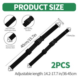 2 Pcs Trash Can Lid Lock, Universal Adjustable Outdoor Wheelie Trash Bin Cord Strap for Animals and Wind from Knocking Over Trash