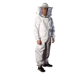 FOREST BEEKEEPING SUPPLY - Premium Cotton Beekeeping Suit with Round Veil | Suitable for Beginner and Commercial Beekeepers | Includes Metal Brass Zippers | Thumb Straps | Hive Tool Pockets - (XL)