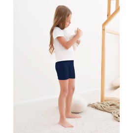 Auranso - Pantalones cortos de bicicleta para niñas, transpirables y de seguridad, 12-14 años, Azul