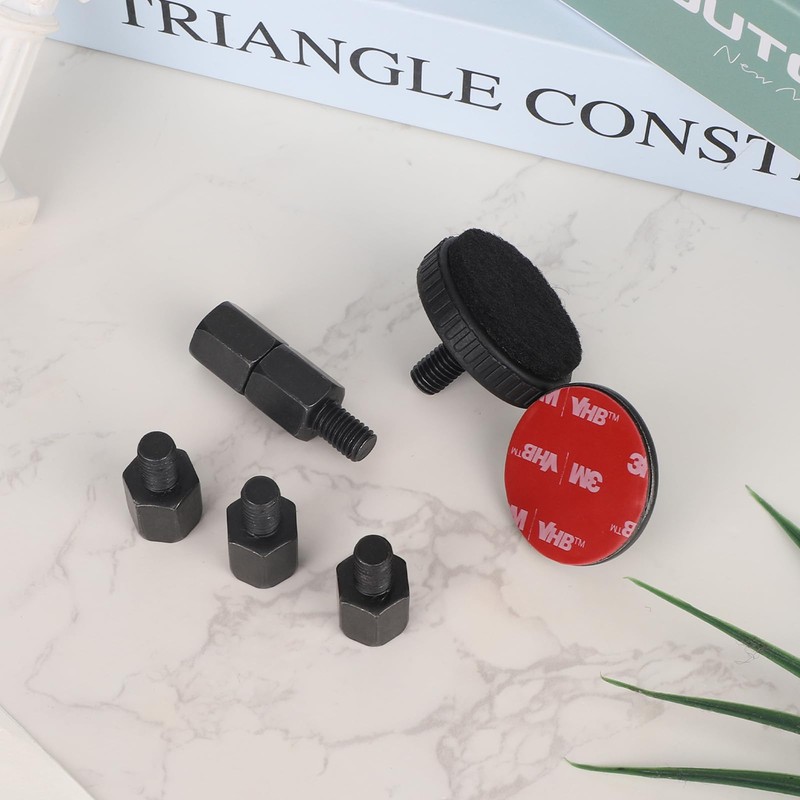 BOXOB Pack of 4 Adjustable Thread Bed Headboard Stopper, Upgraded