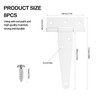 Pack of 8 Door Hinges, Garden Gate Hinge, T-shaped Hinges,