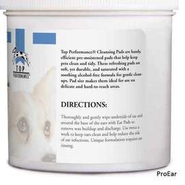 Top Performance 100 ct DOG ProEar Professional EAR CLEANSING PADS Cleaning Wipes