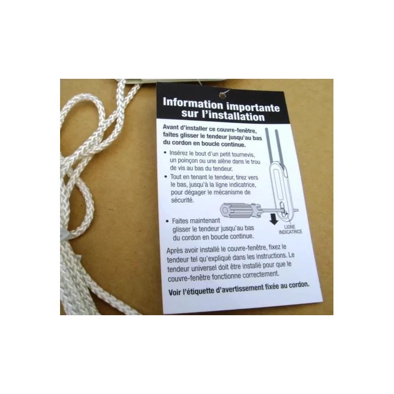 Hunter Douglas 36" WHITE 2.7 mm CONTINUOUS CORD LOOP HUNTER