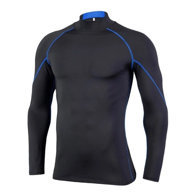 Men's High Elastic Compression Shirts Long Sleeves Sports Top for