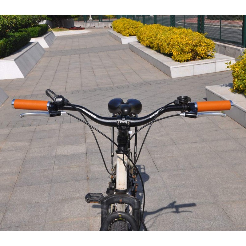 UPANBIKE Bicycle Grips with Double Closure, Leather Handlebar Grips Suitable