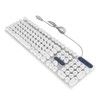 Gaming Keyboard USB Round 104 Keys Breathing Backlit Ergonomic Waterproof
