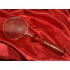 magnifying glass with dark hardwood handle (23574)
