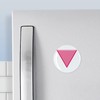 CafePress Pink Triangle Gay Pride Magnet 2.25" Round Magnet, Refrigerator