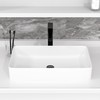 Rectangular Vessel Sink - Fulorni 24"x14" Bathroom Vessel Sink Large