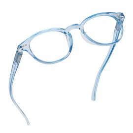 Readerest Gafas de lectura redondas con bloqueo de luz azul (azul claro, aumento de 1.25), gafas de computadora, a la moda para hombres y mujeres, antirreflejos, antifatiga ocular, protección UV