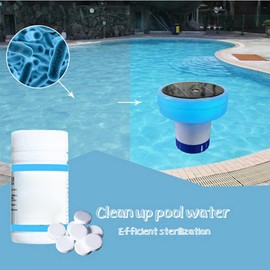 Chlorine Dispenser for Pool | Solar Pool Chlorine Dispenser - Pond Tablet Holder, Adjustable Release Chlorinator, Easy Dispensing Device for Yard