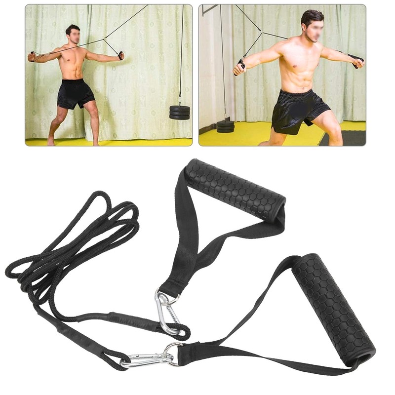 DIY Tricep Press Down Pulley Cable Machine Attachment System Grip