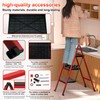 Ainai Step Ladder,Aluminum Ultra Thin Folding Step Stool,400 Lbs Capacity