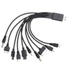 Weicoca 1 Piece 10 in 1 Universal USB Cable, Multiple