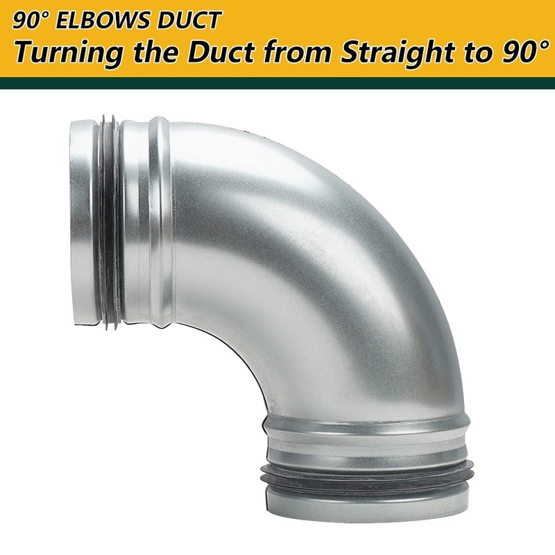 HVAC Duct Elbow 4 inch, A-KARCK 90 Degree Duct Connector