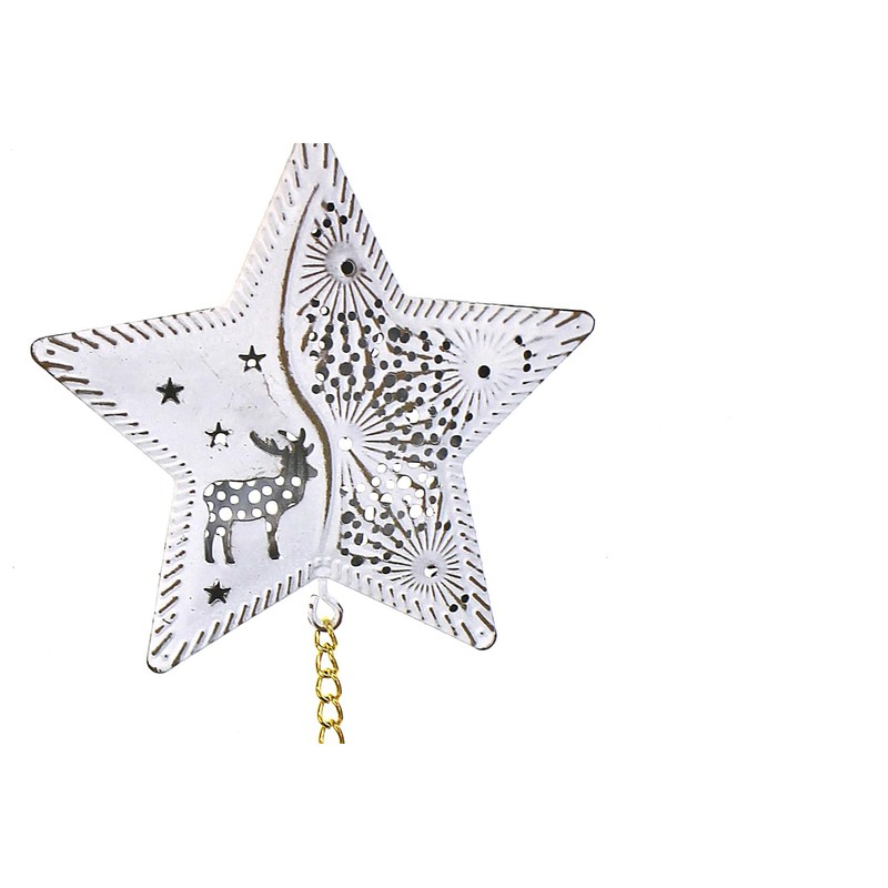 TEMPELWELT 2 x Decorative Star Tree Pendants, 77 cm Long,