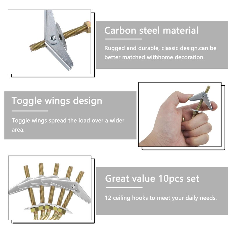 Pack of 10 Spring Folding Dowels M6 Spring Folding Dowels