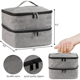 Fcozpjk - Funda de transporte para esmalte de uñas, bolsa de almacenamiento para lámpara de uñas, Gris