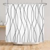ChloropLastid Boho Black and White Line Shower Curtain 72x72 Inch