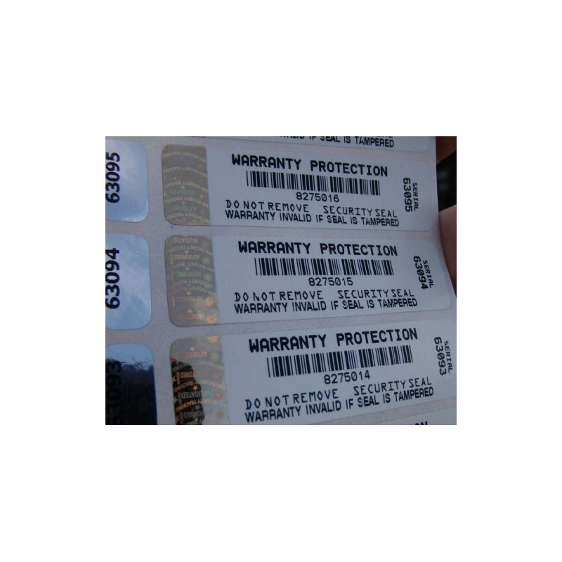 Warranty Void Tamper-Evident Security Labels with Hologram X 100