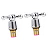 DOITOOL Cross Arm Faucet Handle Tap Head Replacement 2pcs Handle