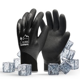 toolant NITRILE Fully-soaked Winter Work Gloves(knitwrist), Black,2XL, 1pcs