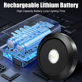 2024 New Puck Lights with Remote Control, Rechargeable Closet Lights, 1500mAh Battery Under Cabinet Lights, 3 Color and Timing Function, Dimmable LED Tap Light, Stick on Lights, Push Lights(6 Pack)