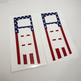 Decal Concepts Fender Badge Emblem Accent Decal Kit - Compatible with F350 (2017-2022) (Flag Style (Red-White-Blue Standard))