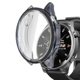 smaate Compatible with TOZO S5 1.43” Round Smartwatch, TPU Cases with Screen Protector, 9H