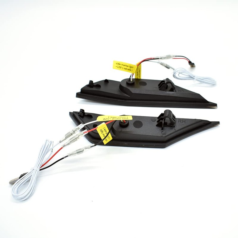 ECAHAYAKU Front Led Fender Side Marker Light Switchback White/Amber Turn