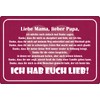 Tin Sign 20 x 30 cm Curved Mum Dad Ich