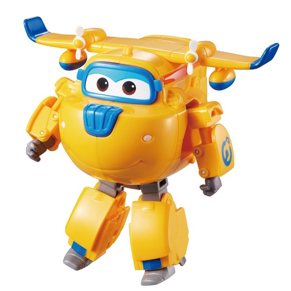 Super Wings - Transforming Donnie Toy Figure, Plane, Bot, 5" Scale