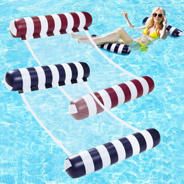 Pool Floats Adult - 2 Pack Inflatable Pool Floats Hammock,